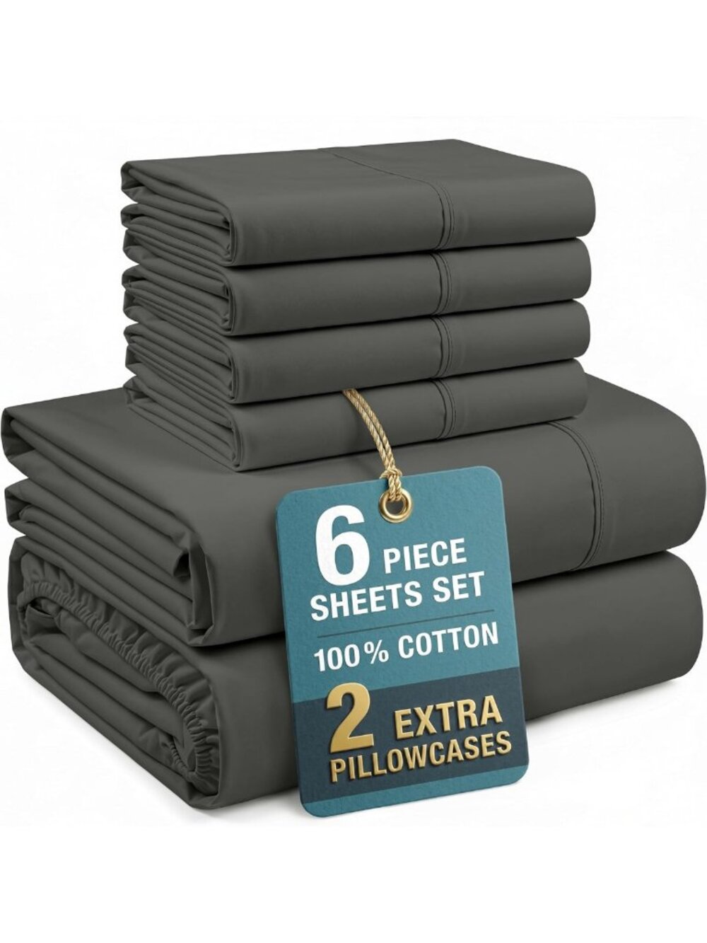 Ultra Soft Full Size Sheet Set - 6 Piece, 15" Deep Pocket, Cozy Cooling, Machine
